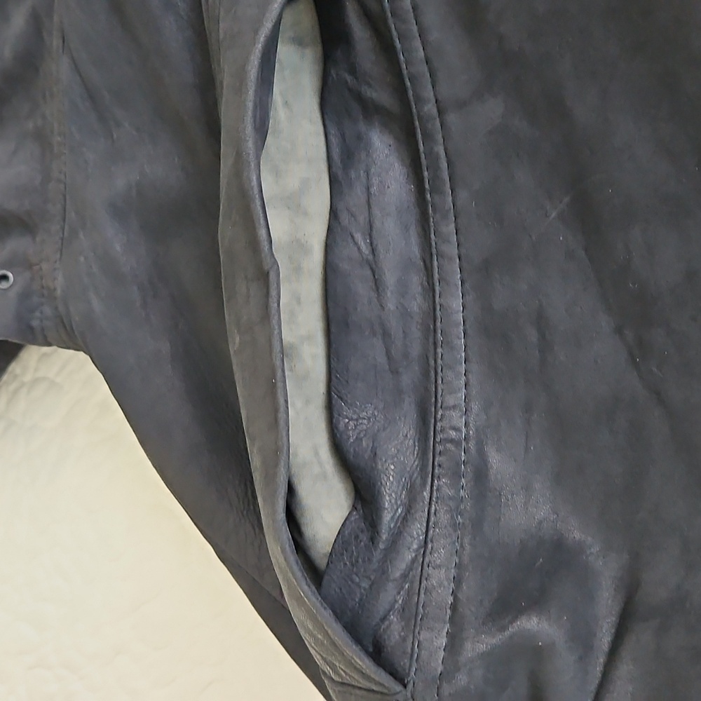 Silverado Leather Men's Vintage Bomber Jacket Medium - Picture 7 of 16